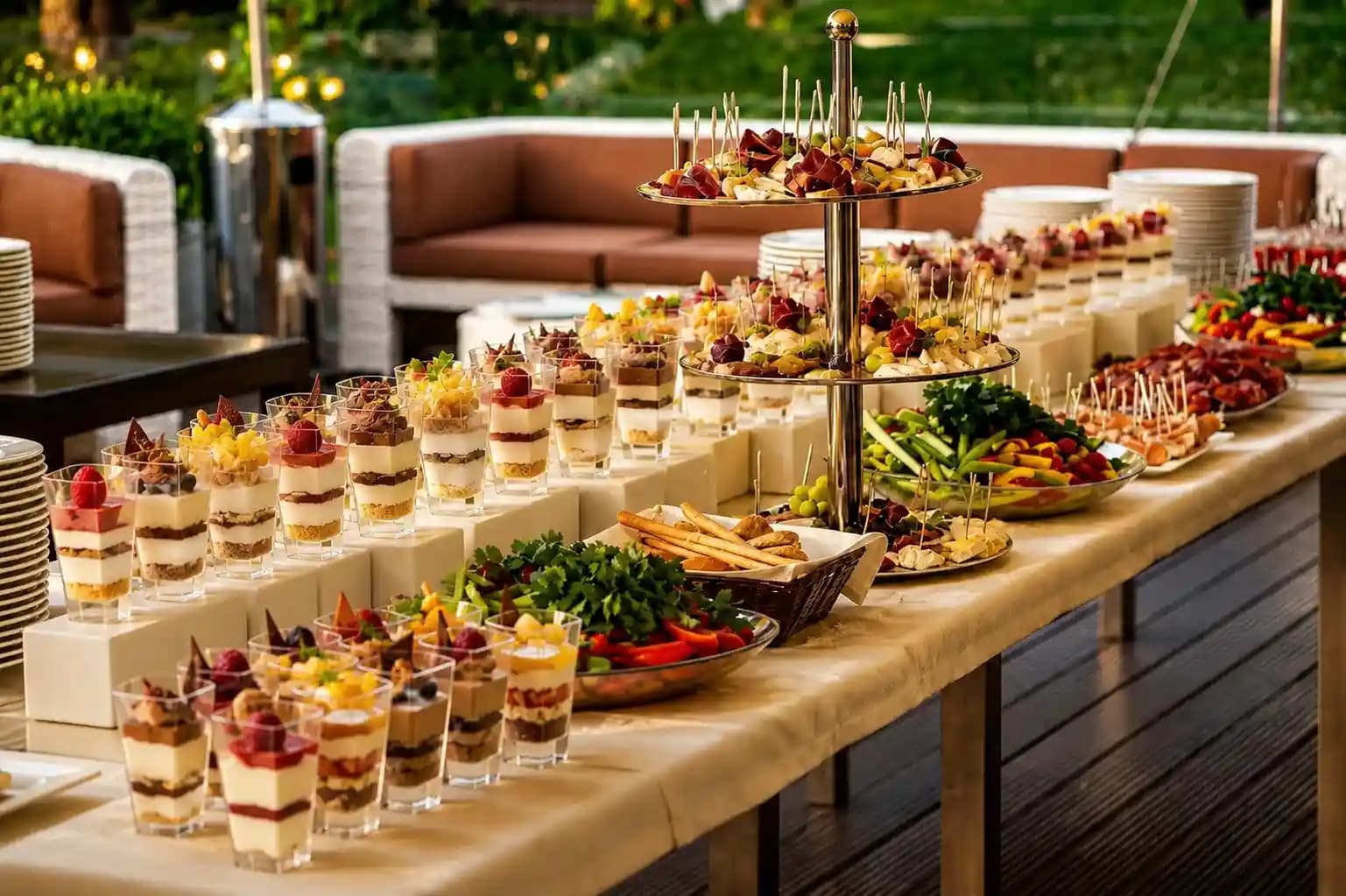 Edmonton wedding reception with Mediterranean catering