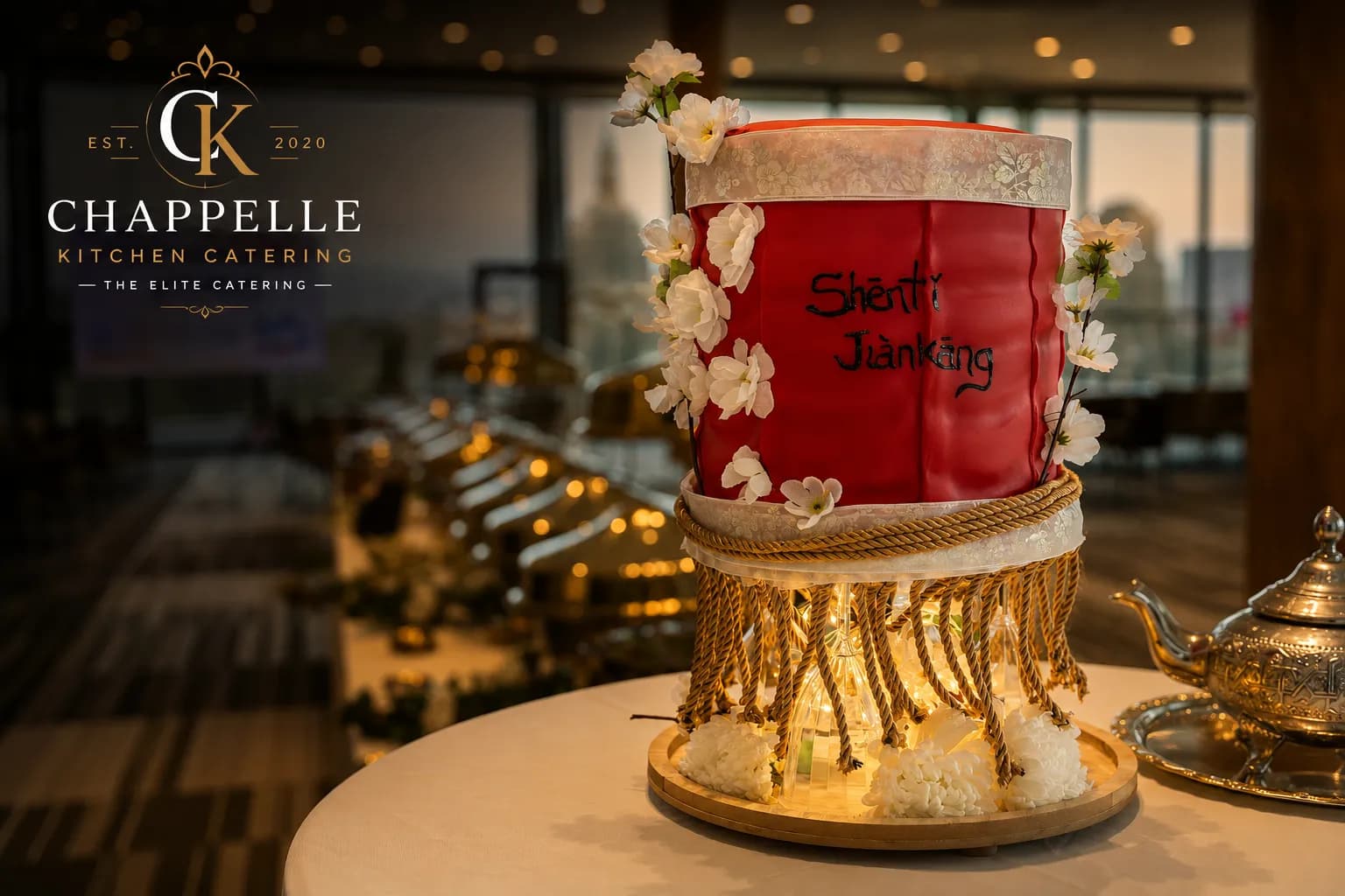 Luxury Mediterranean catering with elegant presentation